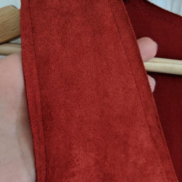 Never worn red suede mini dress - Picture 4 of 5